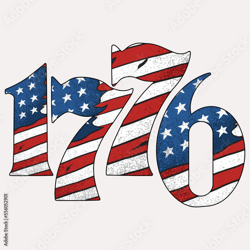 American 1779 , American Flag , 4th of July t-shirt design