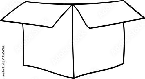 open box sketch hand drawn 