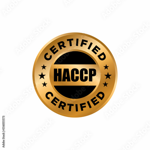 HACCP - Hazard Analysis and Critical Control Points gold vector