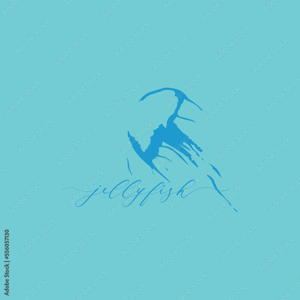 Fototapeta premium Abstract Jellyfish Logo Design Vector