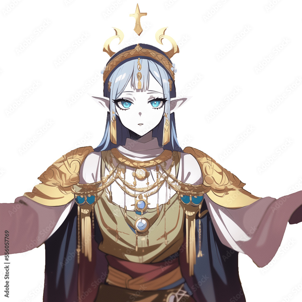 Obraz premium 亜人キャラクター立ち絵イラスト(AI generated image)
