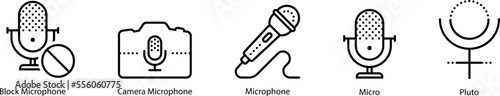 Microphone dotted icons 
