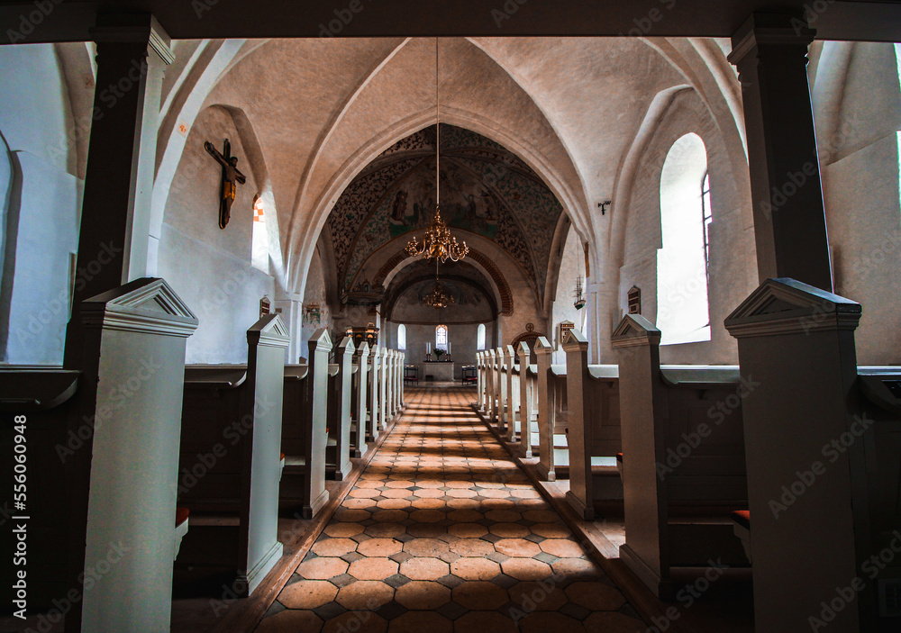 interior of a nordic church