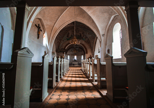 interior of a nordic church