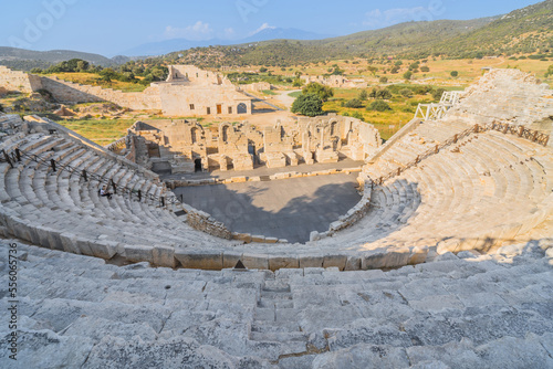 Patara (Pttra). Ruins of the ancient Lycian city Patara. Amphi-theatre and the assembly hall of Lycia public. Patara was at the Lycia (Lycian) League's capital. 
Patara ancient city. Antalya, TURKEY photo