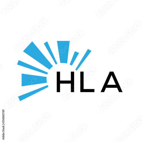 HLA letter logo. HLA blue image on white background and black letter. HLA technology  Monogram logo design for entrepreneur and business. HLA best icon.
