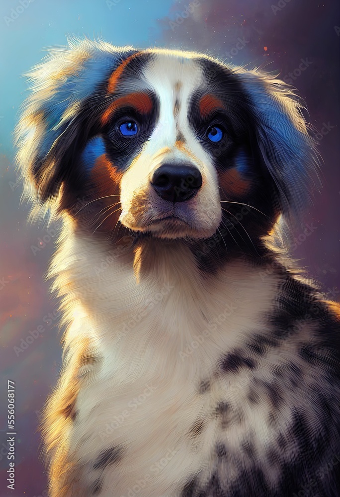 Fototapeta premium Cute dog portrait ,made with Generative AI