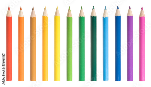 Pencils on white