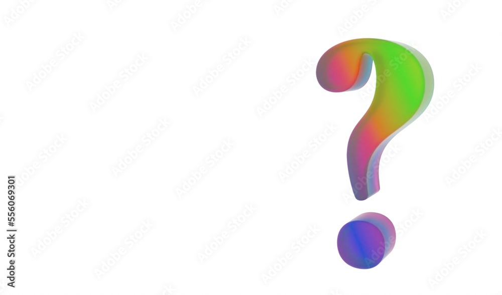 Colored question marks background concept. 3D Rendering. Colored question marks background concept. 3D Rendering.