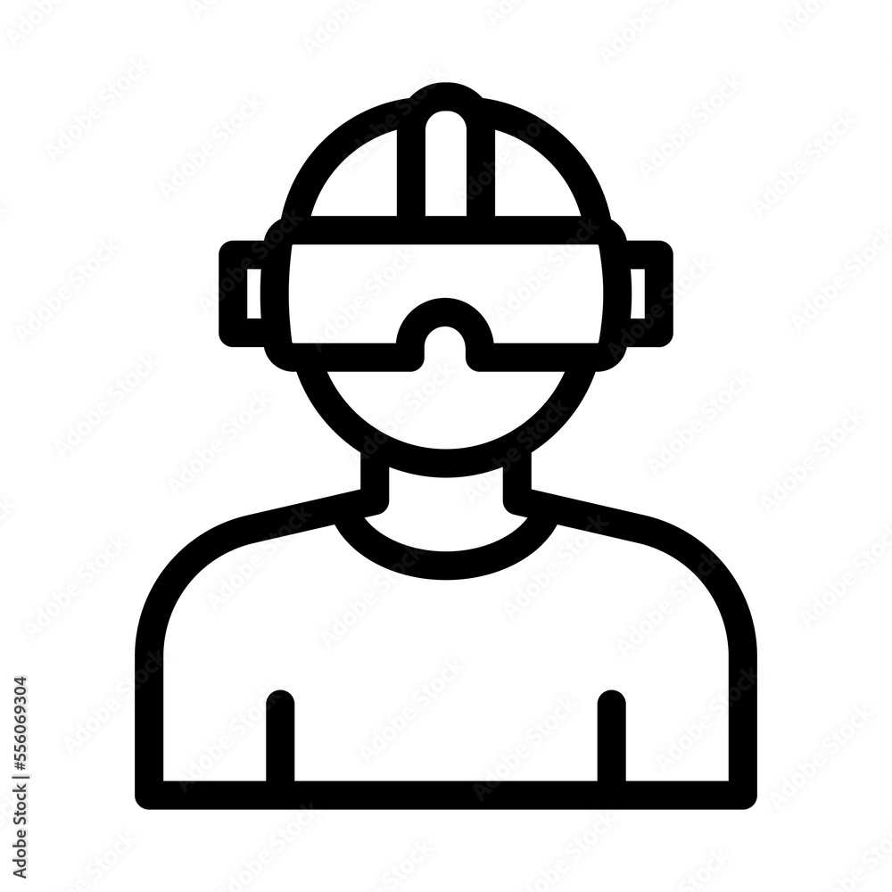 virtual reality line icon illustration vector graphic virtual reality line icon illustration vector graphic