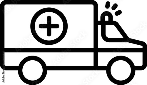 Ambulance Vector Icon 