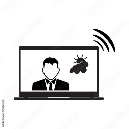 online weather icon on white background	
