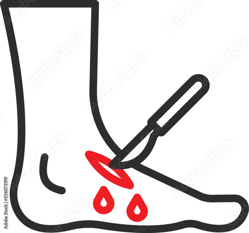 Foot treatment Vector Icon
