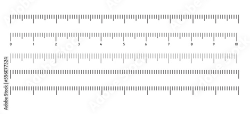 Measuring scale, 10 centimeters markup for rulers. Vector illustration in flat style isolated on white background. photo
