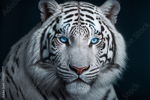 Photo beautiful portrait of a white tiger