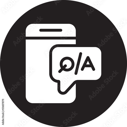 qa glyph icon