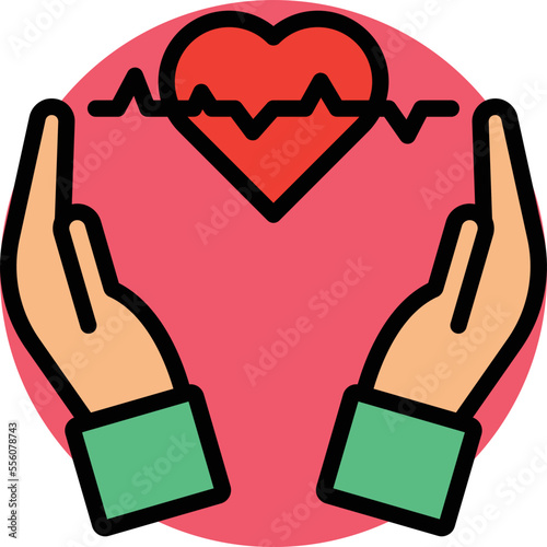 Heart care Vector Icon
