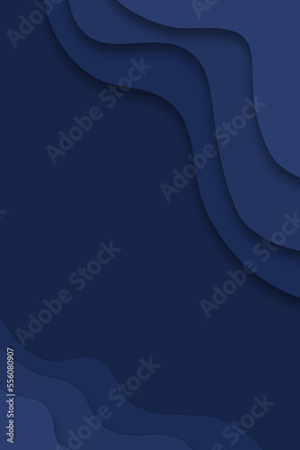 dark navy blue background with 3d waves and free space