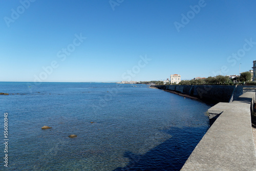 Panoramic view of Livorno coast in summer . Tuscany, Italy