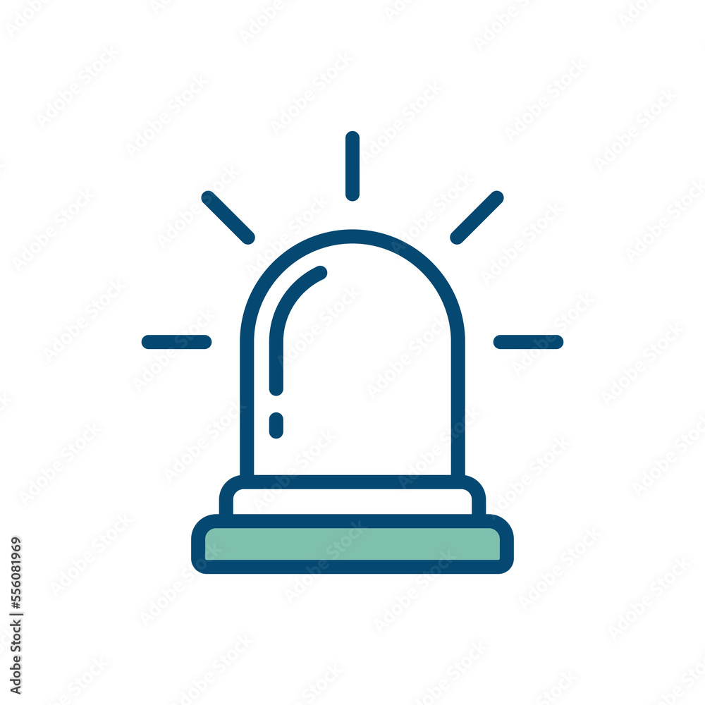 siren - alarm icon vector design template in white background siren - alarm icon vector design template in white background