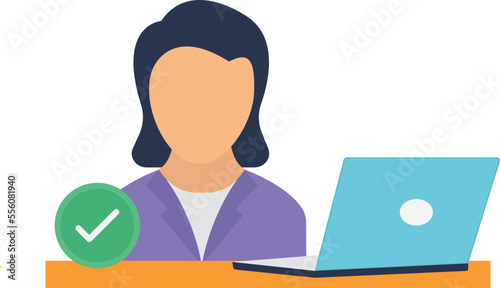 hospital receptionist Vector Icon
