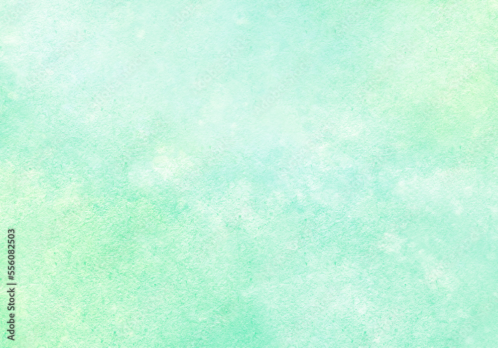 Obraz premium シンプルな水彩背景 グリーン