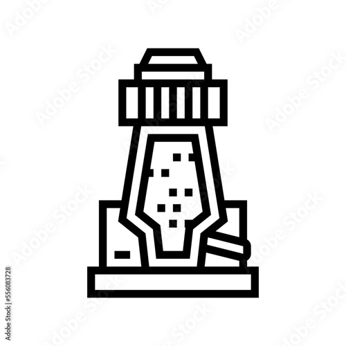 oxide ore processing copper line icon vector. oxide ore processing copper sign. isolated contour symbol black illustration
