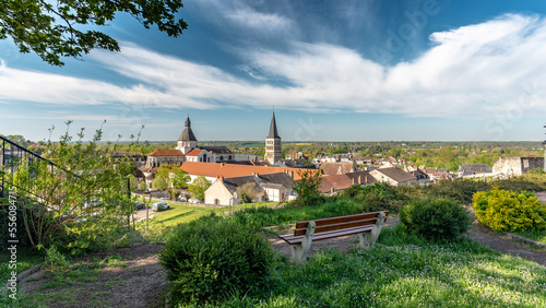 Panoramic view of the old town and the Priory of La-Charité-sur-Loire, France photo