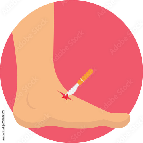 Foot treatment Vector Icon
