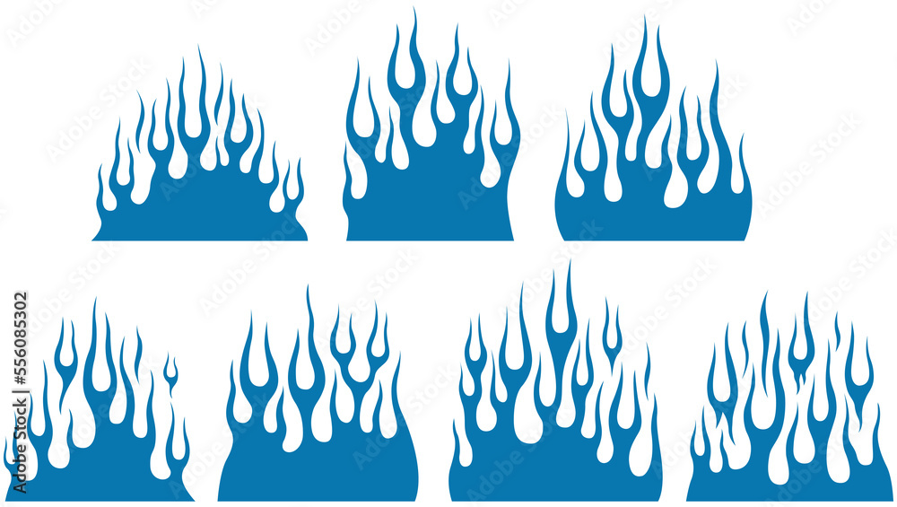 Fire flames isolated template. Tribal design. Car stickers. Icon fire illustration. Multiple shape tattoo Fire flames isolated template. Tribal design. Car stickers. Icon fire illustration. Multiple shape tattoo