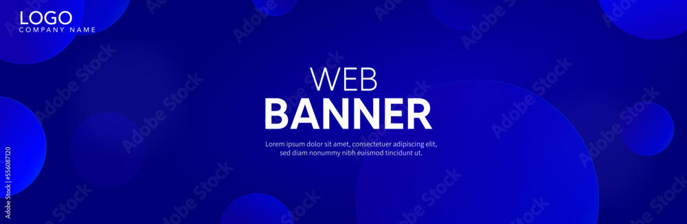 Abstract blue background, Blue banner