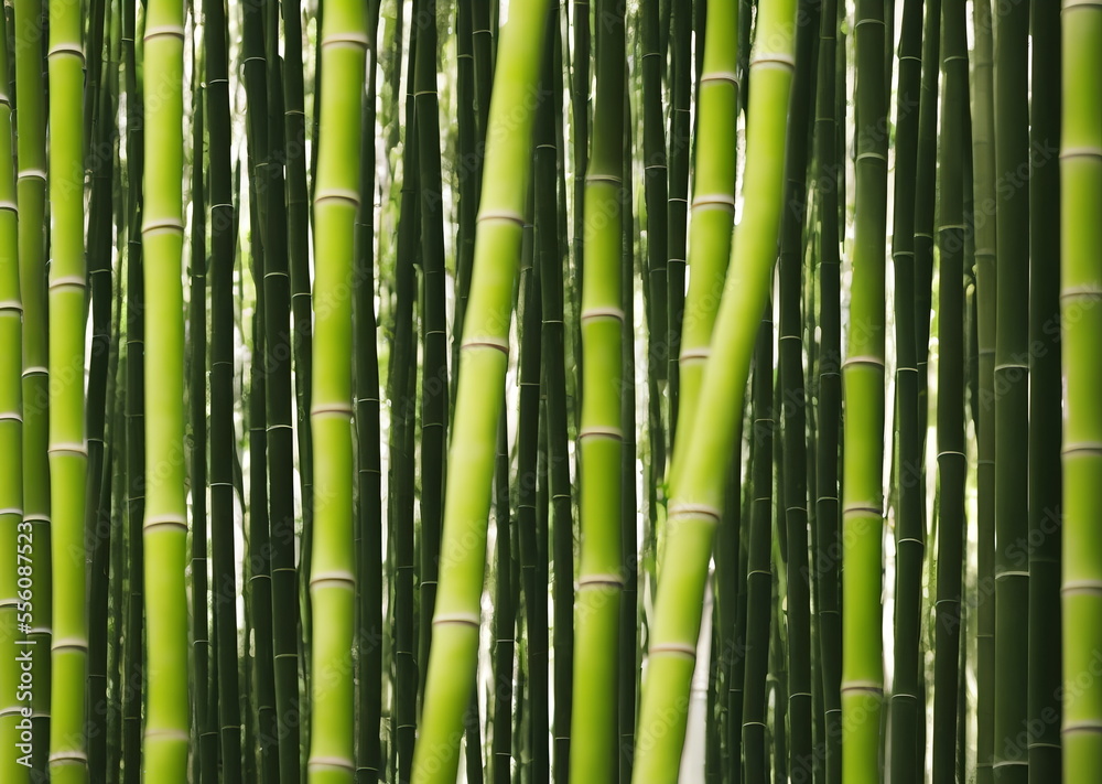 Illustration of bamboo forest, generative ai Illustration of bamboo forest, generative ai
