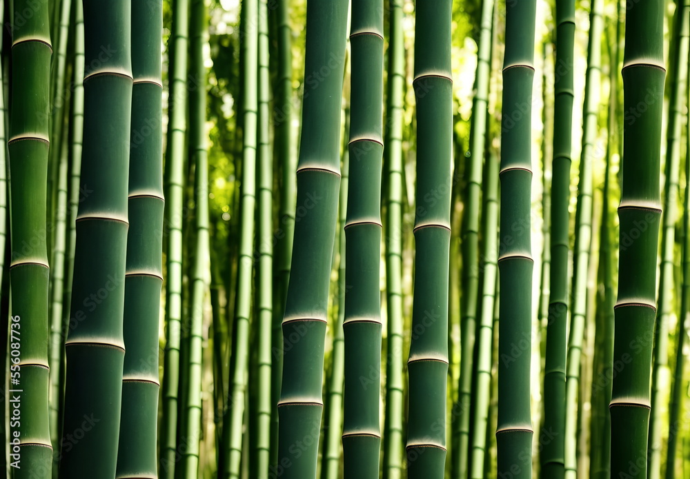 Illustration of bamboo forest, generative ai Illustration of bamboo forest, generative ai