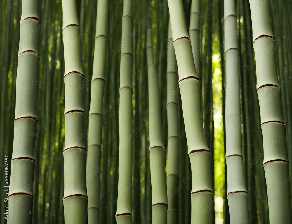 Illustration of bamboo forest, generative ai Illustration of bamboo forest, generative ai