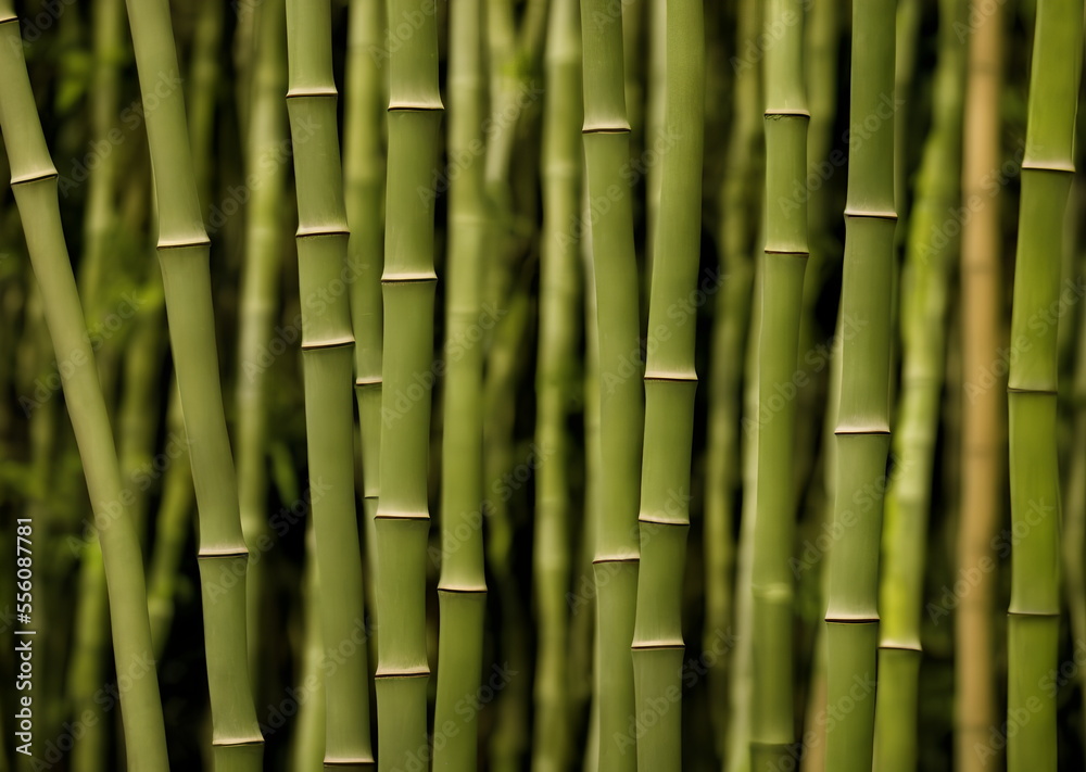 Obraz premium Illustration of bamboo forest, generative ai