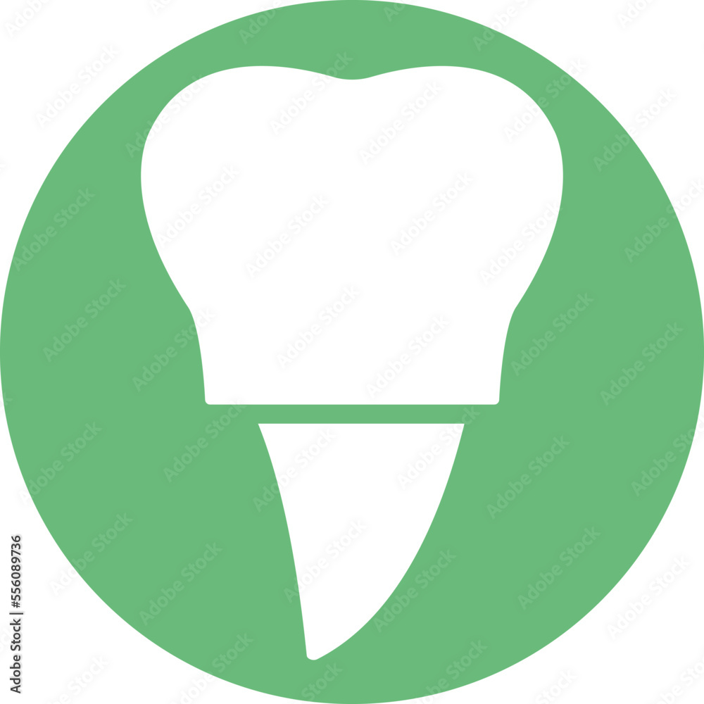 Crown teeth treatment Vector Icon
