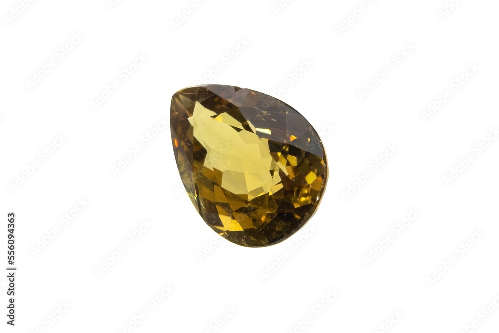 Natural mali garnet gemstone isolated on white background Natural mali garnet gemstone isolated on white background