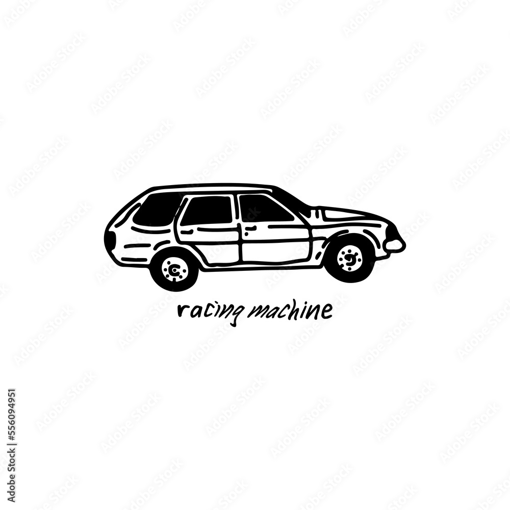 vector line concept car illustration