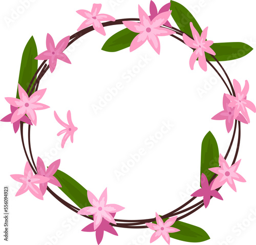 Flower label design, vintage template decoration vector illustration. Symbol ...