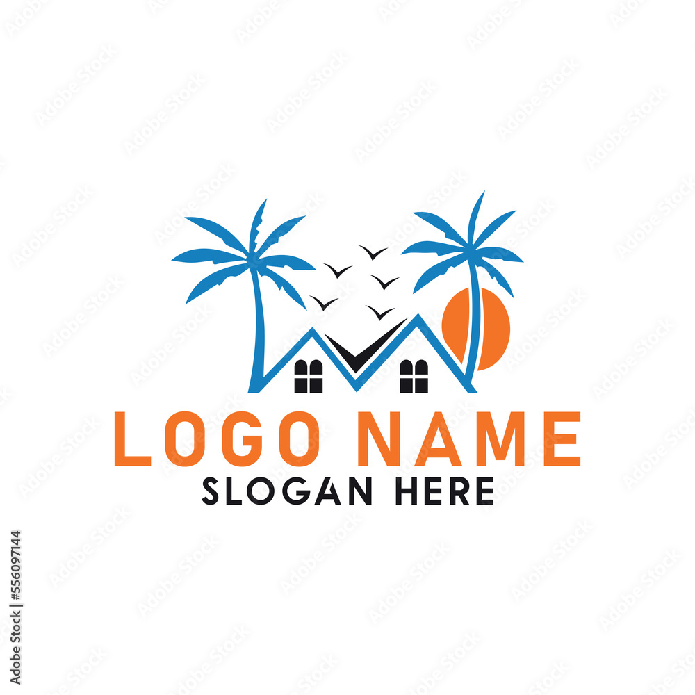 Obraz premium Real state logo design with vector format.