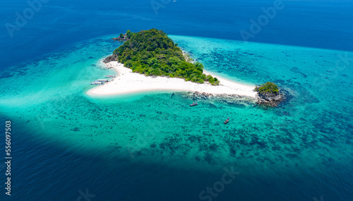 Aerial view of Koh Khai Tarutao national park, Satun, Thailand