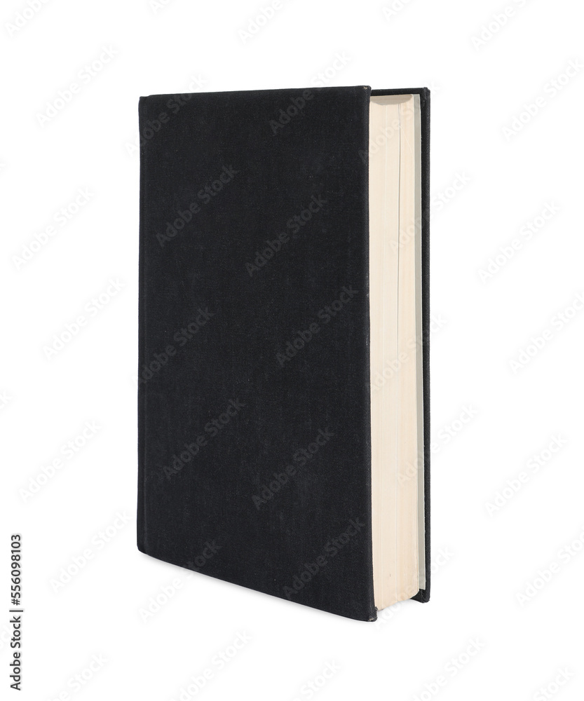 Closed old hardcover book isolated on white Closed old hardcover book isolated on white