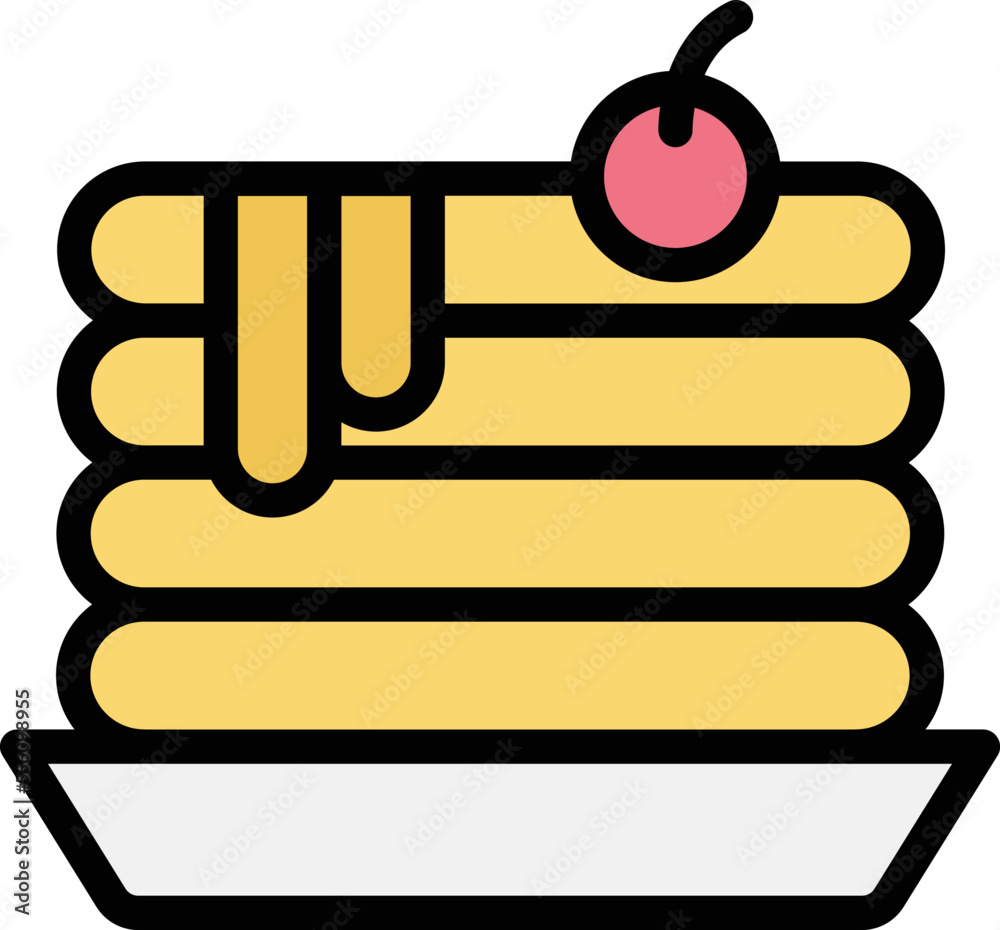 Pancake Vector Icon Design Illustration Pancake Vector Icon Design Illustration