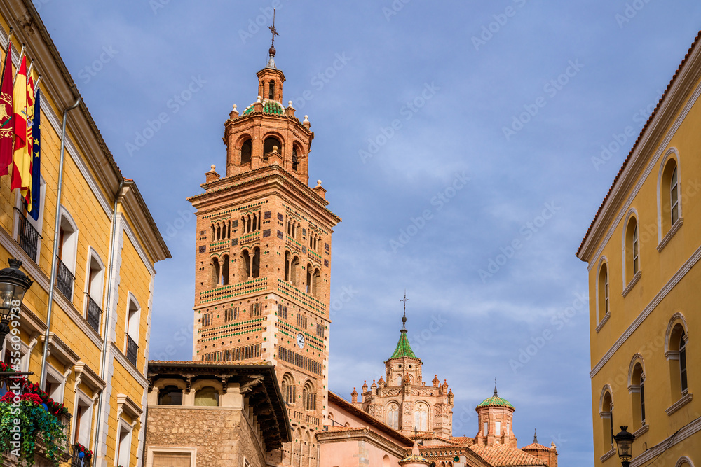 Teruel cathedral in Aragón, Medieval catholic temple in unique mudéjar-style