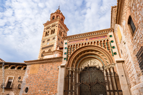 Fotografi Teruel cathedral in Aragón, Medieval catholic temple in unique mudéjar-style