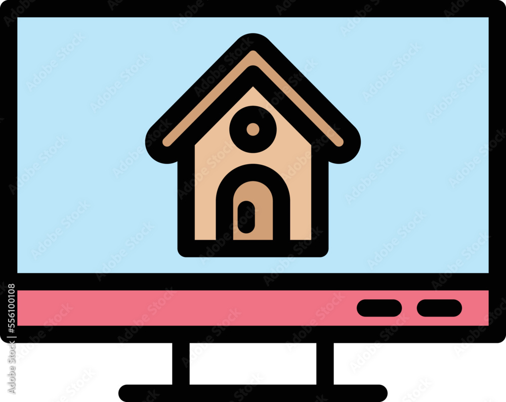 Online house Vector Icon Design Illustration Online house Vector Icon Design Illustration