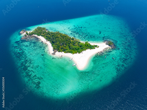 Aerial view of Koh Khai Tarutao national park, Satun, Thailand