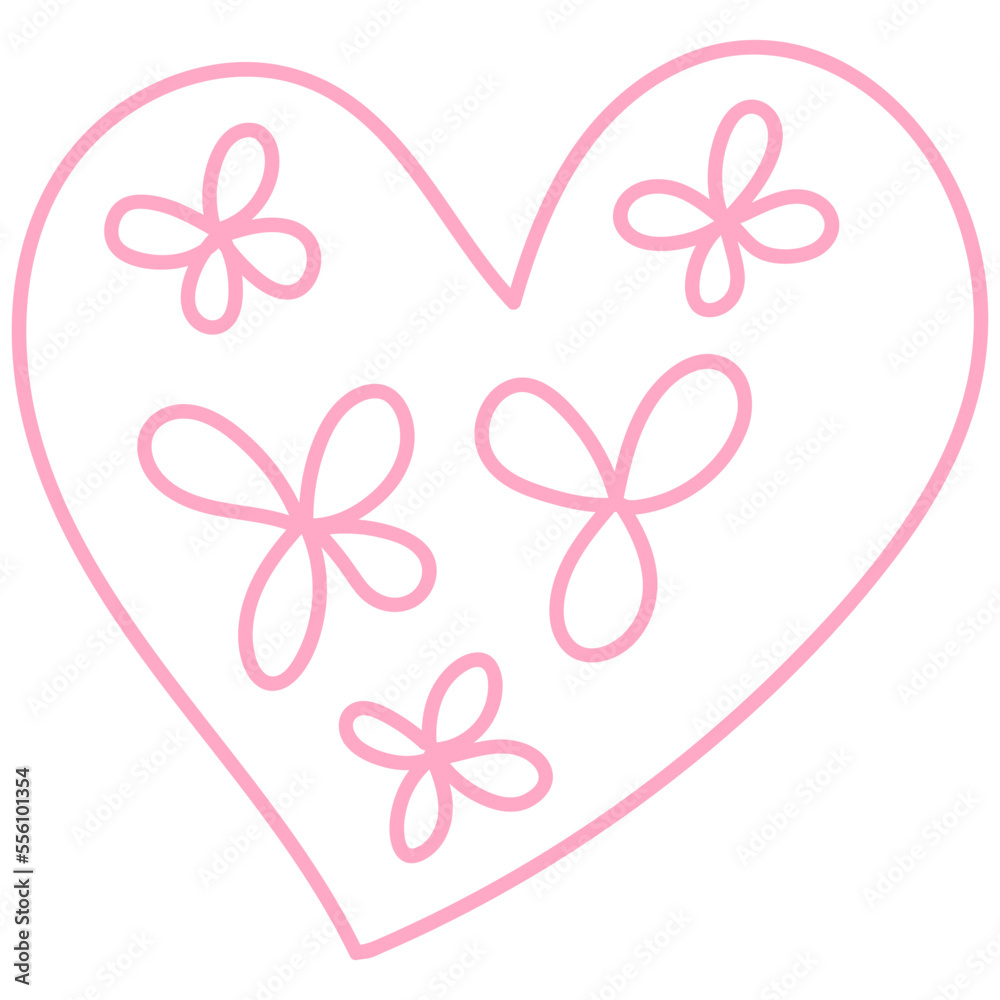 Hand drawn Heart Outline Stroke Hand drawn Heart Outline Stroke