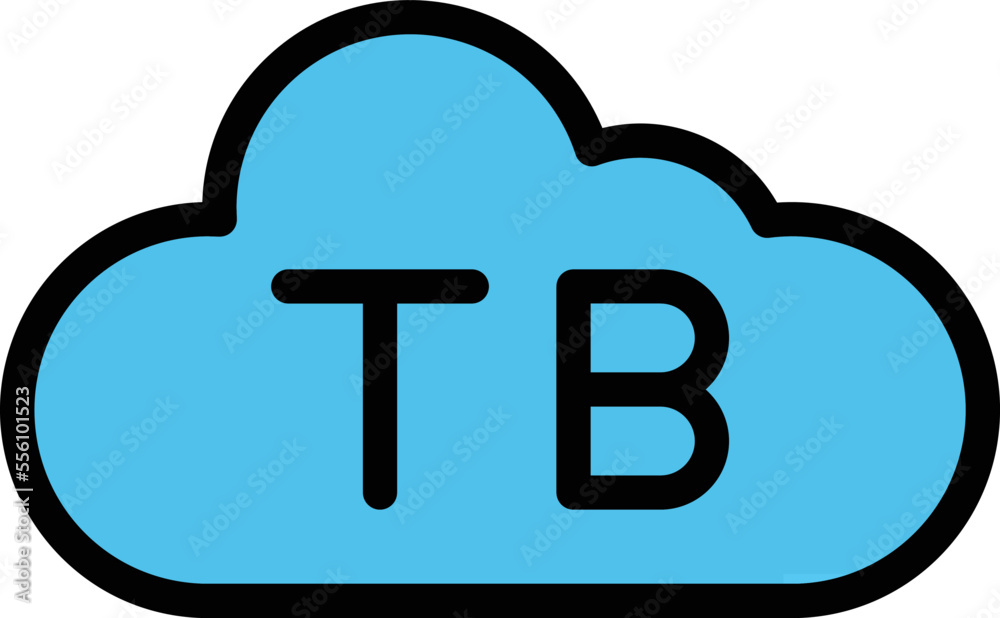 Tb cloud Vector Icon Design Illustration Tb cloud Vector Icon Design Illustration