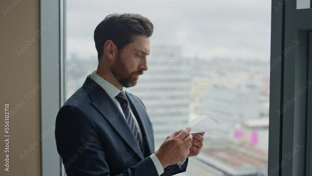 Entrepreneur making paper airplane thinking on aviation business close up. Entrepreneur making paper airplane thinking on aviation business close up.